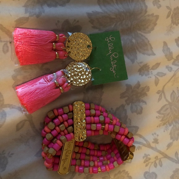 Lilly Pulitzer Jewelry - Lilly Pulitzer earrings and bracelet